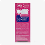 Side panel of Conceive Plus Fertility Lubricant, Pre-Filled Applicators (FR) box in French and Dutch. Displays 99% sperm viability claim, usage diagram showing applicator and tube combo, and detailed instructions for use. Highlights optimal sperm environment and pH balance benefits. The box is pink with white text.